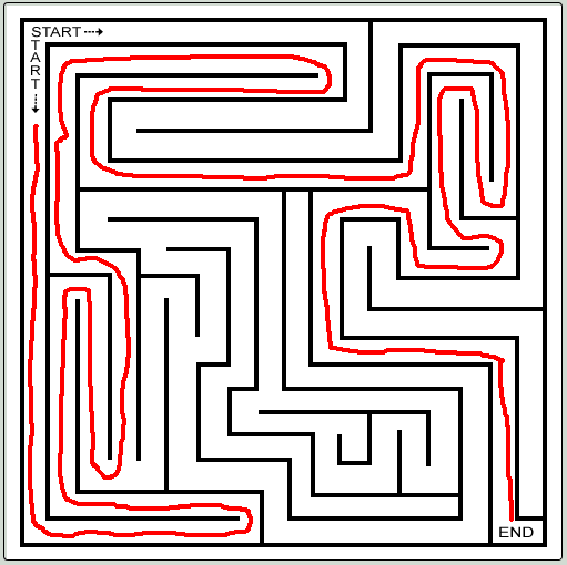 Solution for maze 1